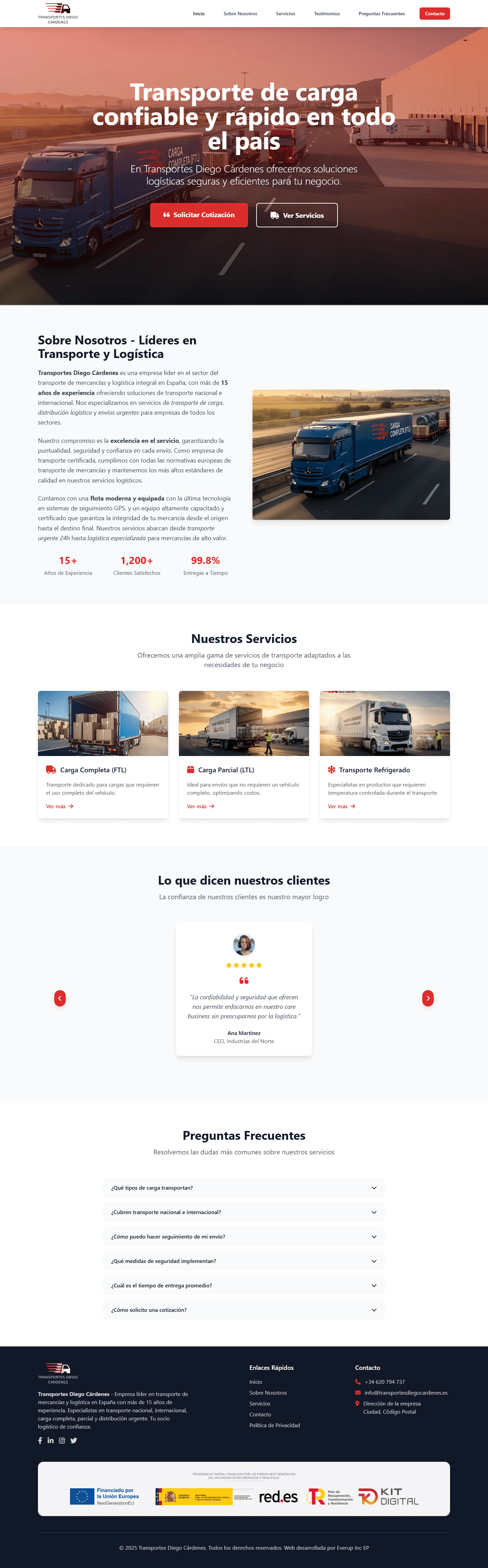 Transportes Diego Cárdenes full page