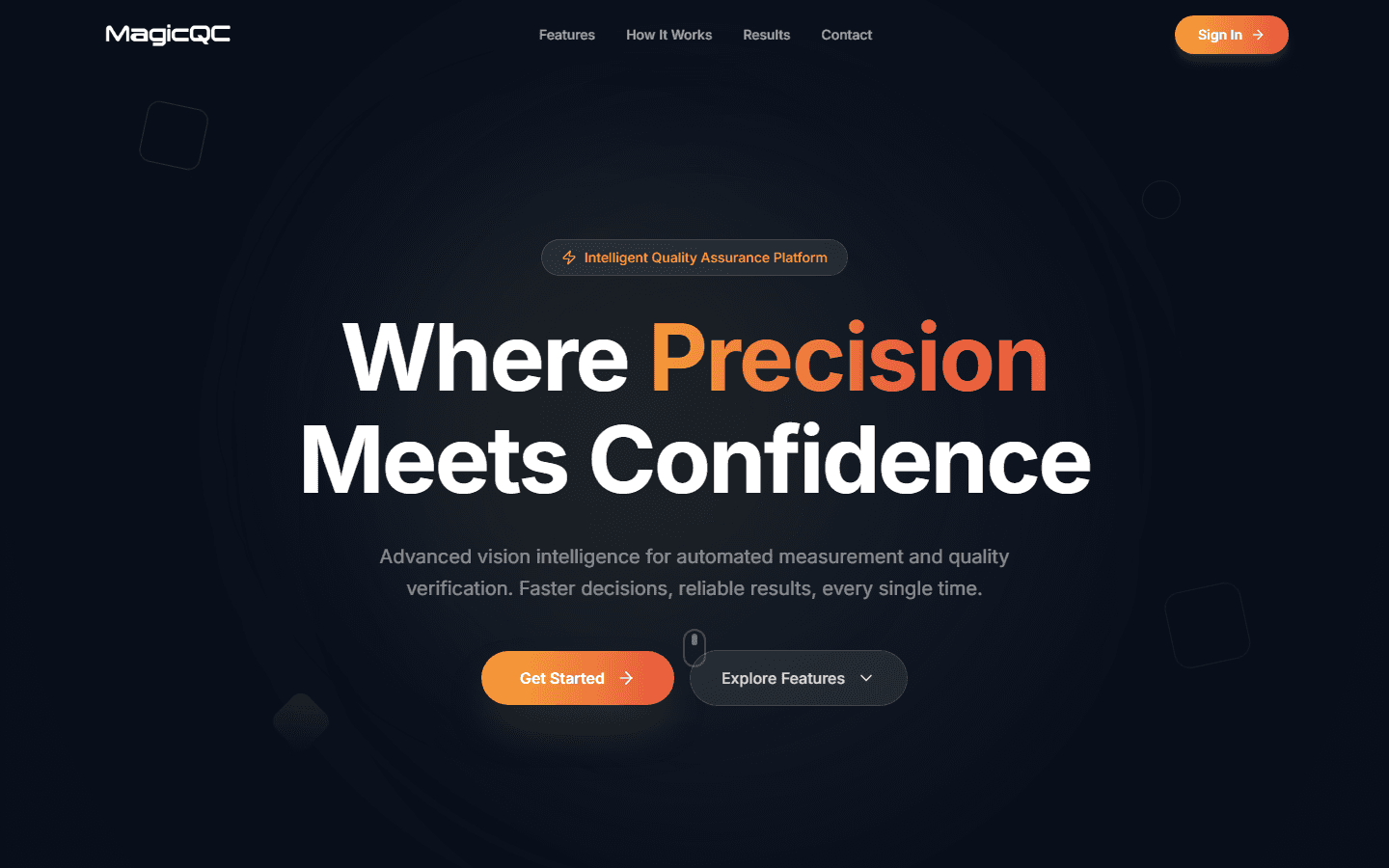 MagicQC landing page